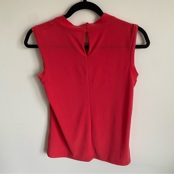 TOMMY Hilfiger Front Knot Work Solid Tank in Raspberry Coral Pink • sz S Small - Picture 3 of 7